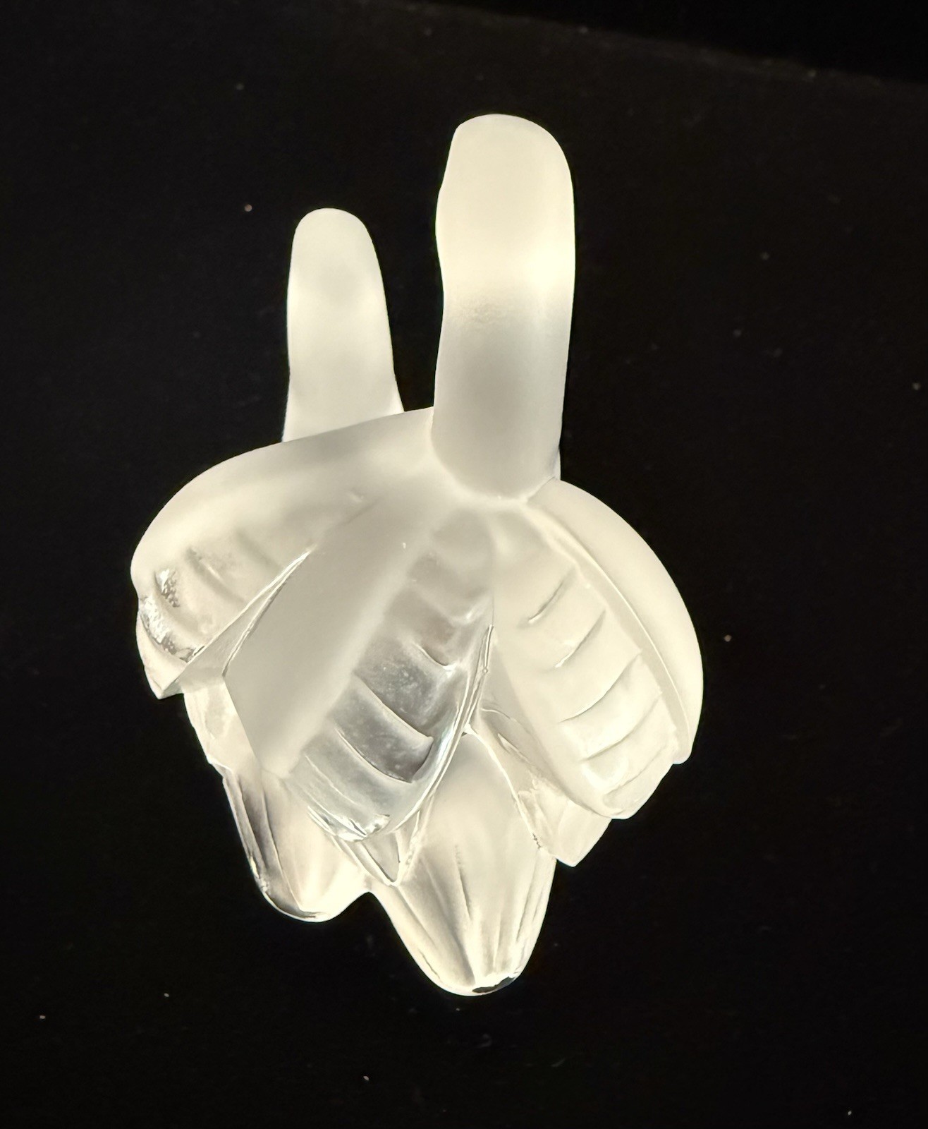 Vintage Lalique Frosted Crystal Double Swan Figurine – Mint