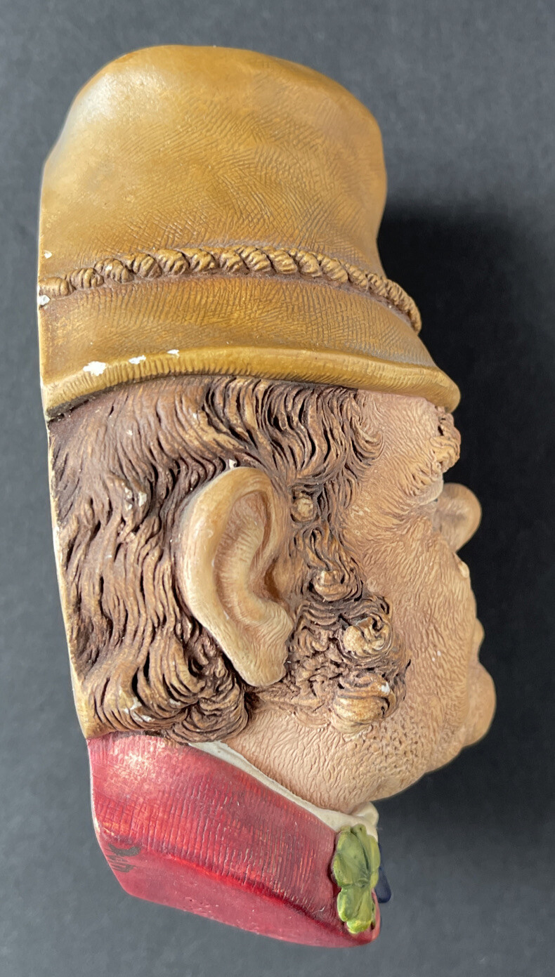 Bossons 1969 Paddy England Vintage Hanging Chalkware Man Pipe *SEE DESCRIPTION