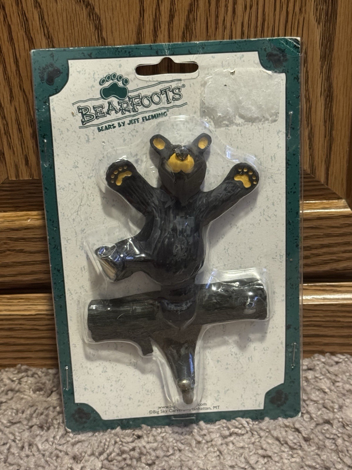 Bearfoots Hap Bear Single Hook Resin Painted Boxed Jeff Fleming see description