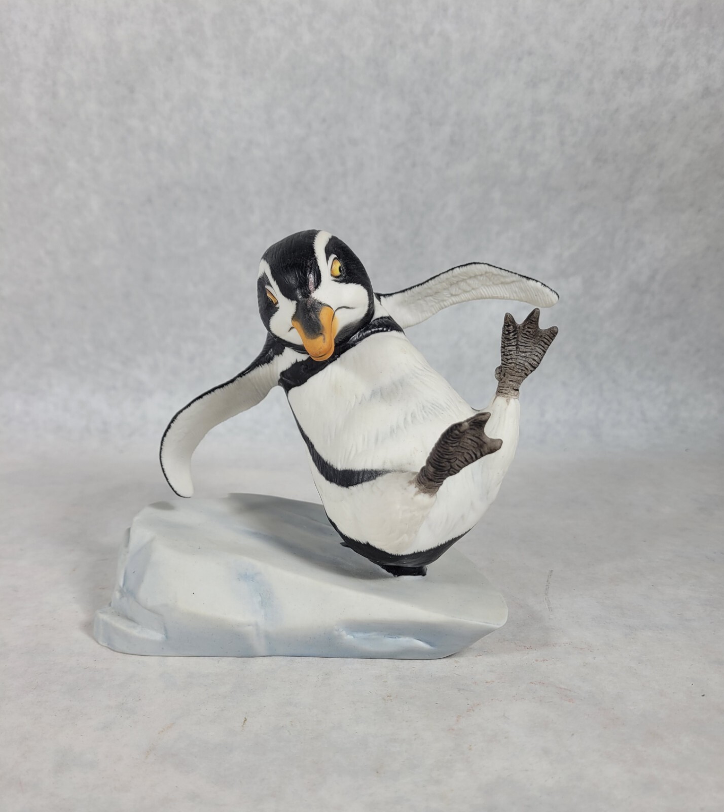 1985 “Whoops” Franklin Mint Porcelain Penguin Figurine Hand Painted Vintage