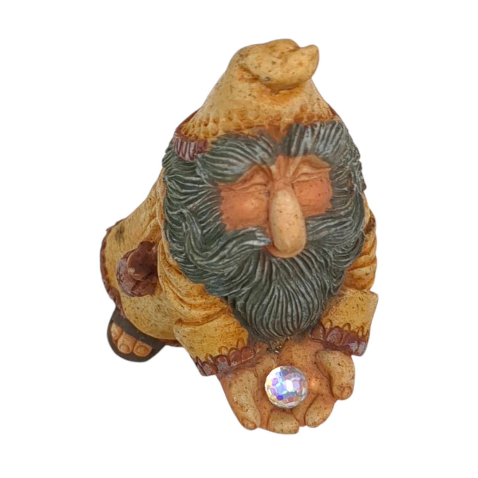 Vintage World of Krystonia TURFEN The Wizard w/ Color Changing Crystal England