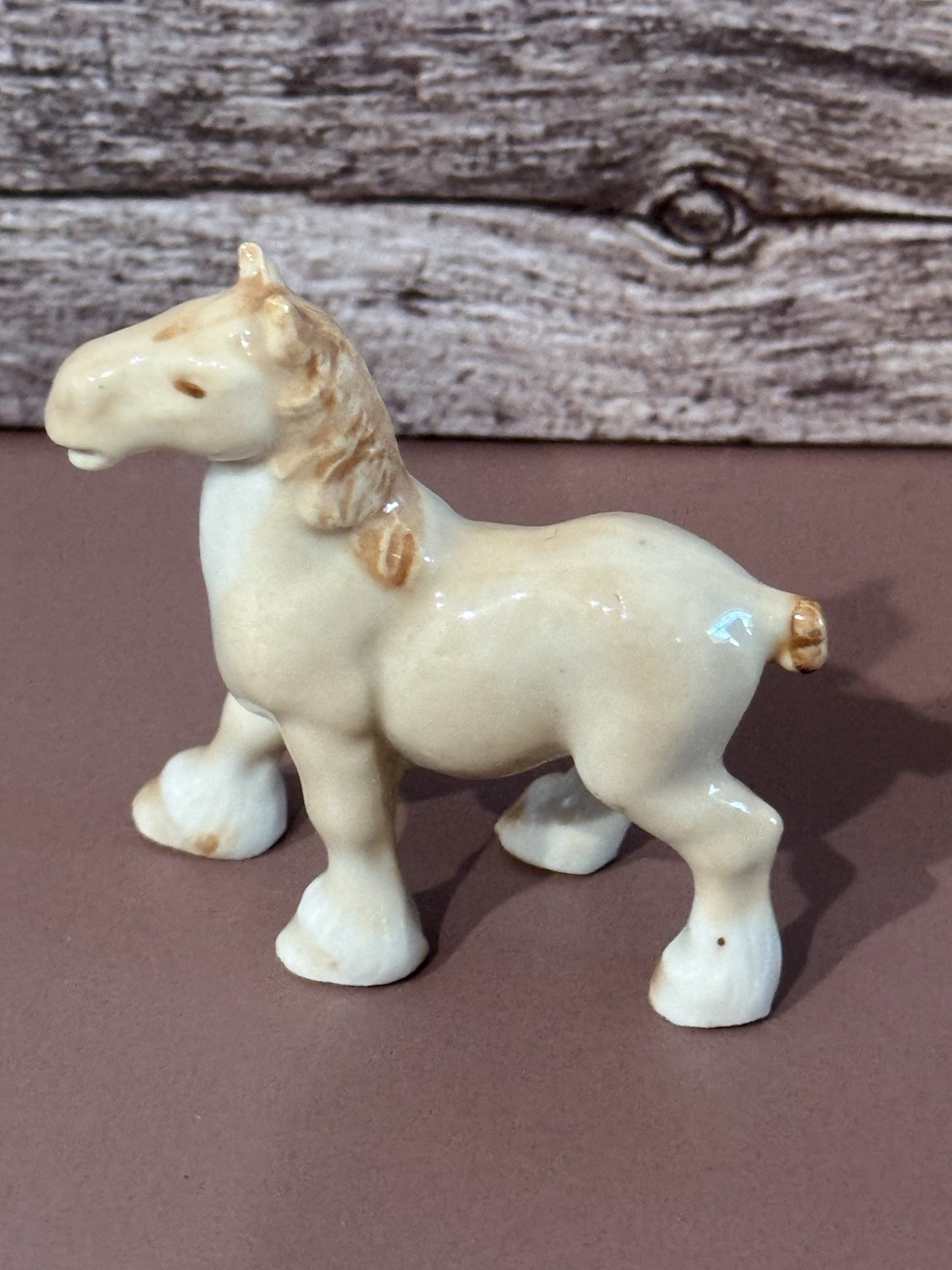 Wade First Whimsies Early Shire Horse 1959 Porcelain Figurine 1 Out Of Set Of 10