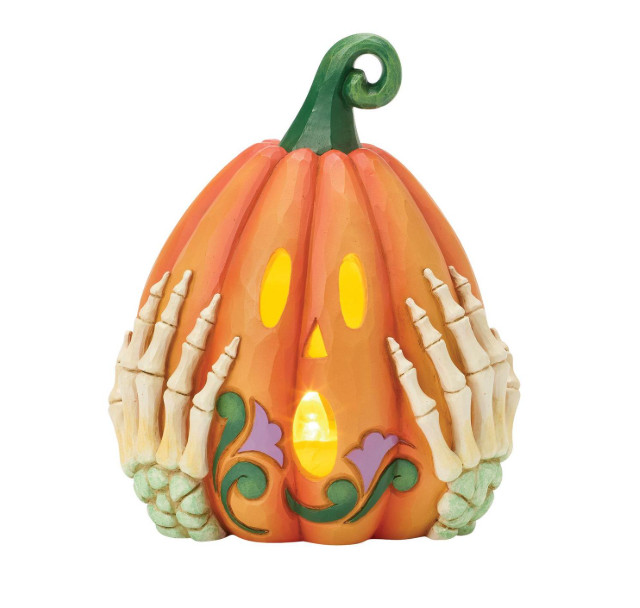 Enesco Jack-o-lantern Skeleton LED Jim Shore Heartwood Creek 6018085