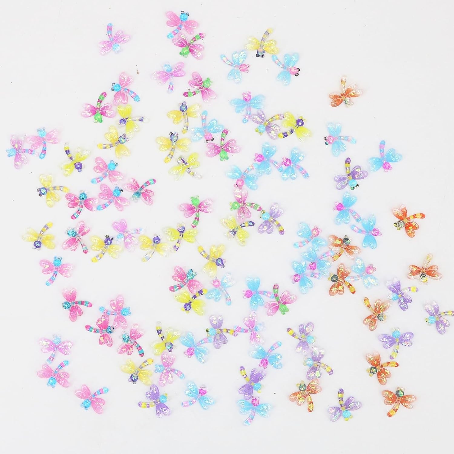 Realistic Mini Dragonfly Decor – 90 Pcs Vibrant Resin Fairy Garden Accessories