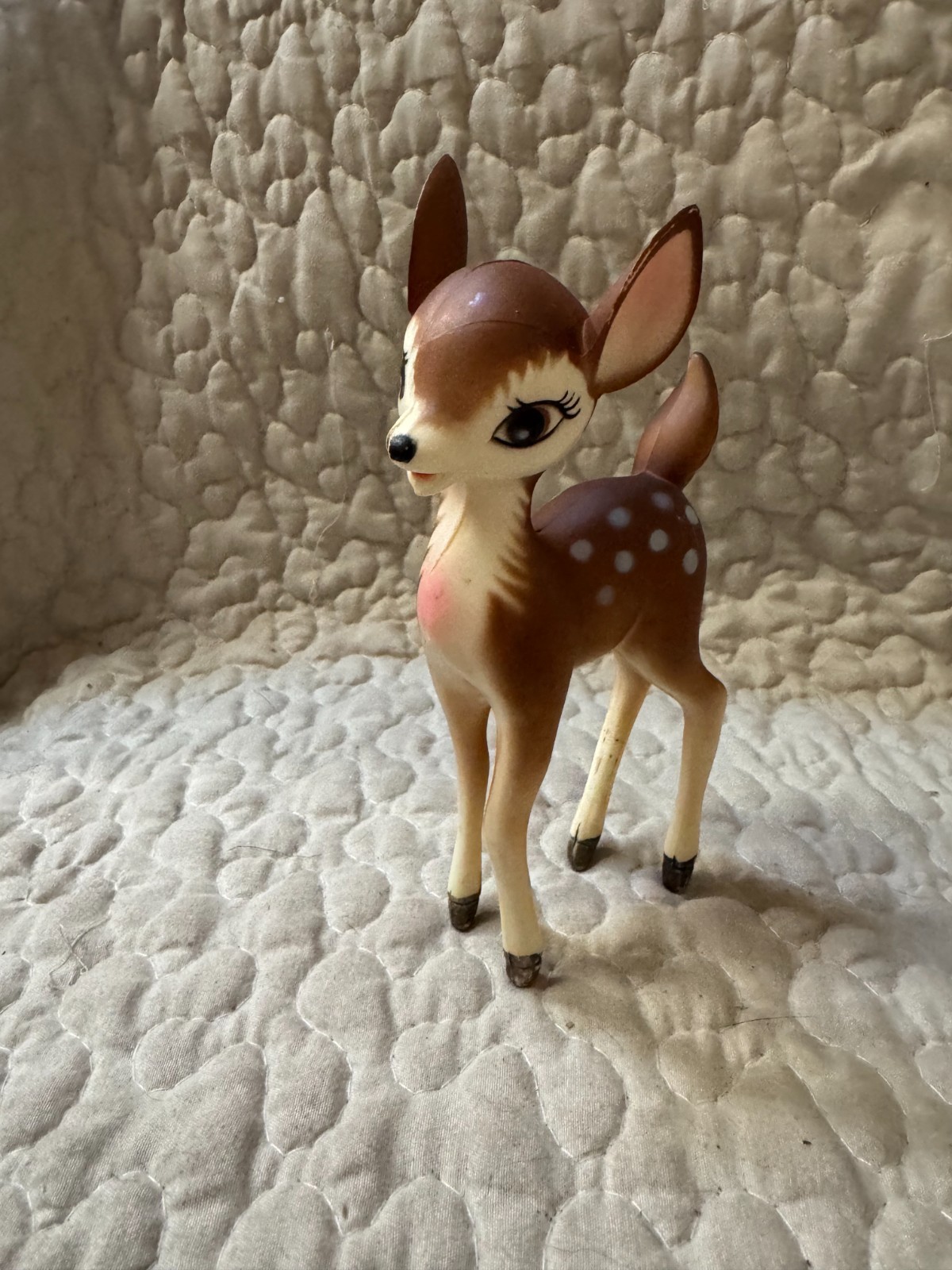Vintage Celluloid Plastic Rare Deer Fawn Christmas Reindeer Bambi Figurine Japan
