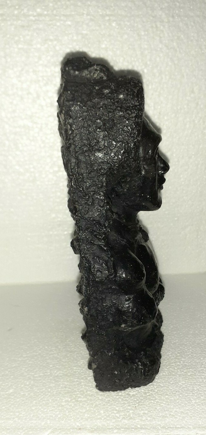 Vintage Coco Joes Lava Rock Sculpture Native Hawaiian Bust Made in Hawaii