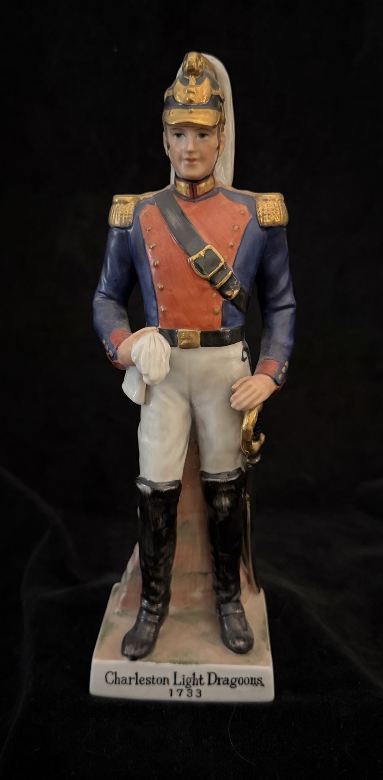 Charleston Light Dragoons 1773 Porcelain Figurine South Carolina Andrea by Sadek