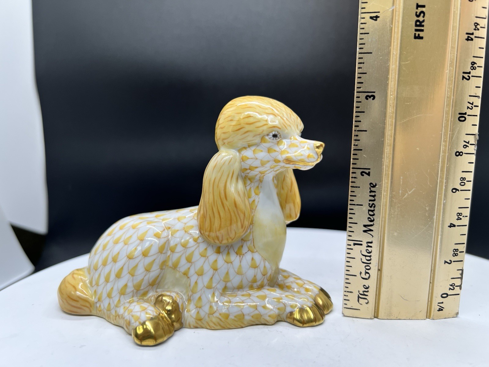 Raspberry Poodle Handcrafted In Hungary Painted w/ 24k Gold Accents Style: F1048
