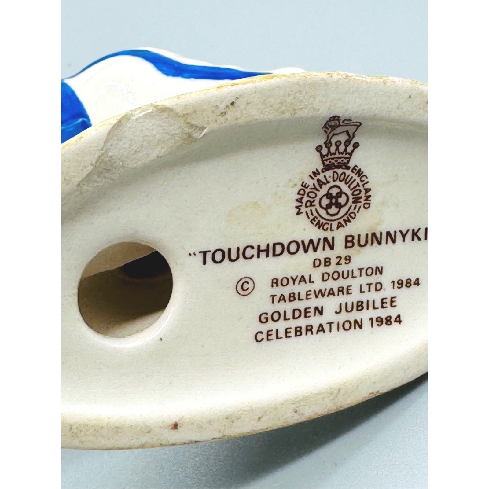 Royal Doulton Bunnykins Touchdown Jogging Rise and Shine Figurines Lot of 3