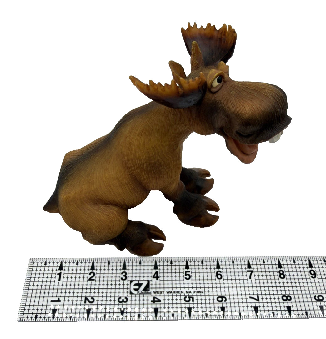 Vintage Sealmark Funny Silly Moose Figurine Resin 7.5″ L x 6.5″T Toothy Laughing