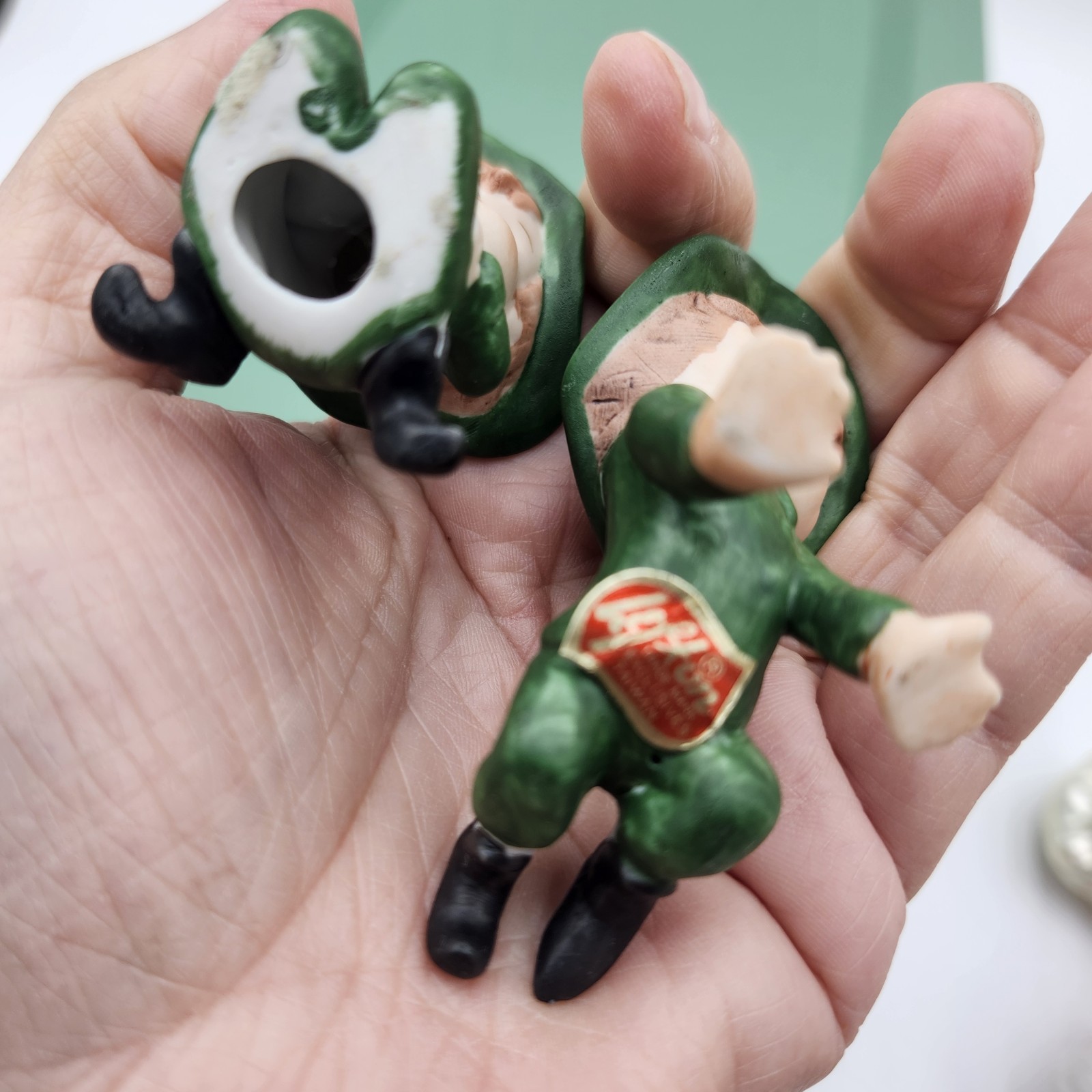 Vintage St. Patrick’s Day leprechauns Lefton figurine pixie elf witch hat