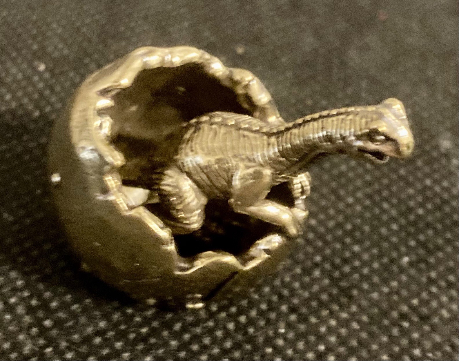 Dinosaur Hatchling 1 1/4″ Brass Figurine