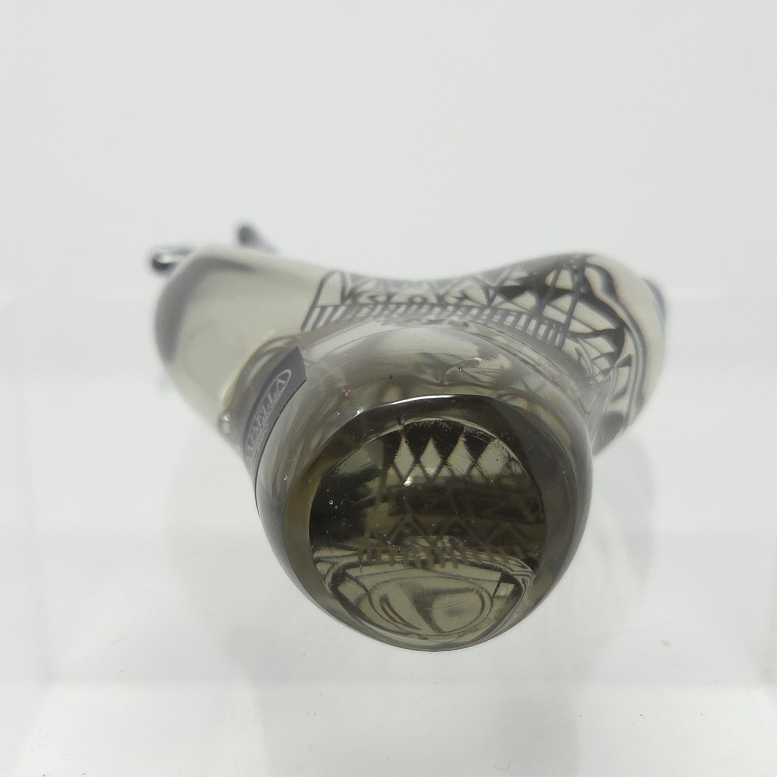 Vtg Copabella Glass Llama Figurine w/ 990 Silver Overlay Peruvian Peru 5 Inch