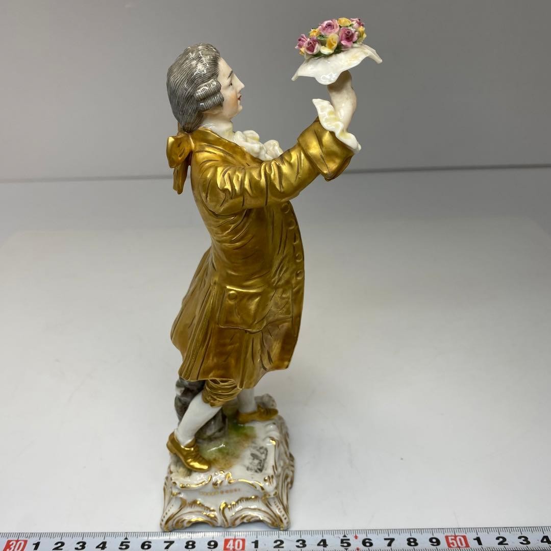 Antique Dresden Porcelain Figurine Doll Gentleman Height 8.4inch