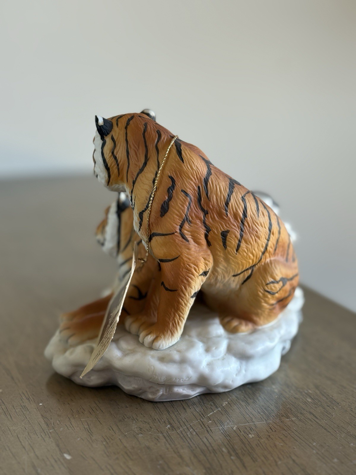 Home Interiors Homco Siberian Tigers Endangered Species 1996 Figurine | With Tag