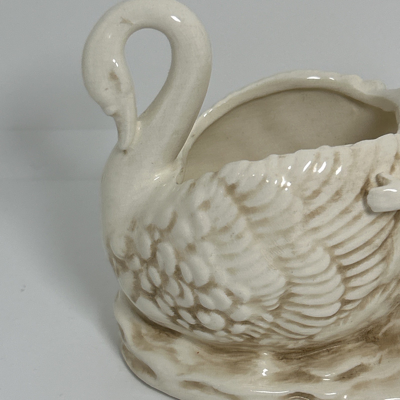 Lefton 549E Japan Cherub Baby Swan Planter Vase