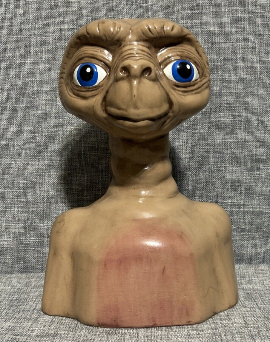 Hand Painted Beautifully Detailed 10” Tall E.T. The Extra Terrestrial Bust ET