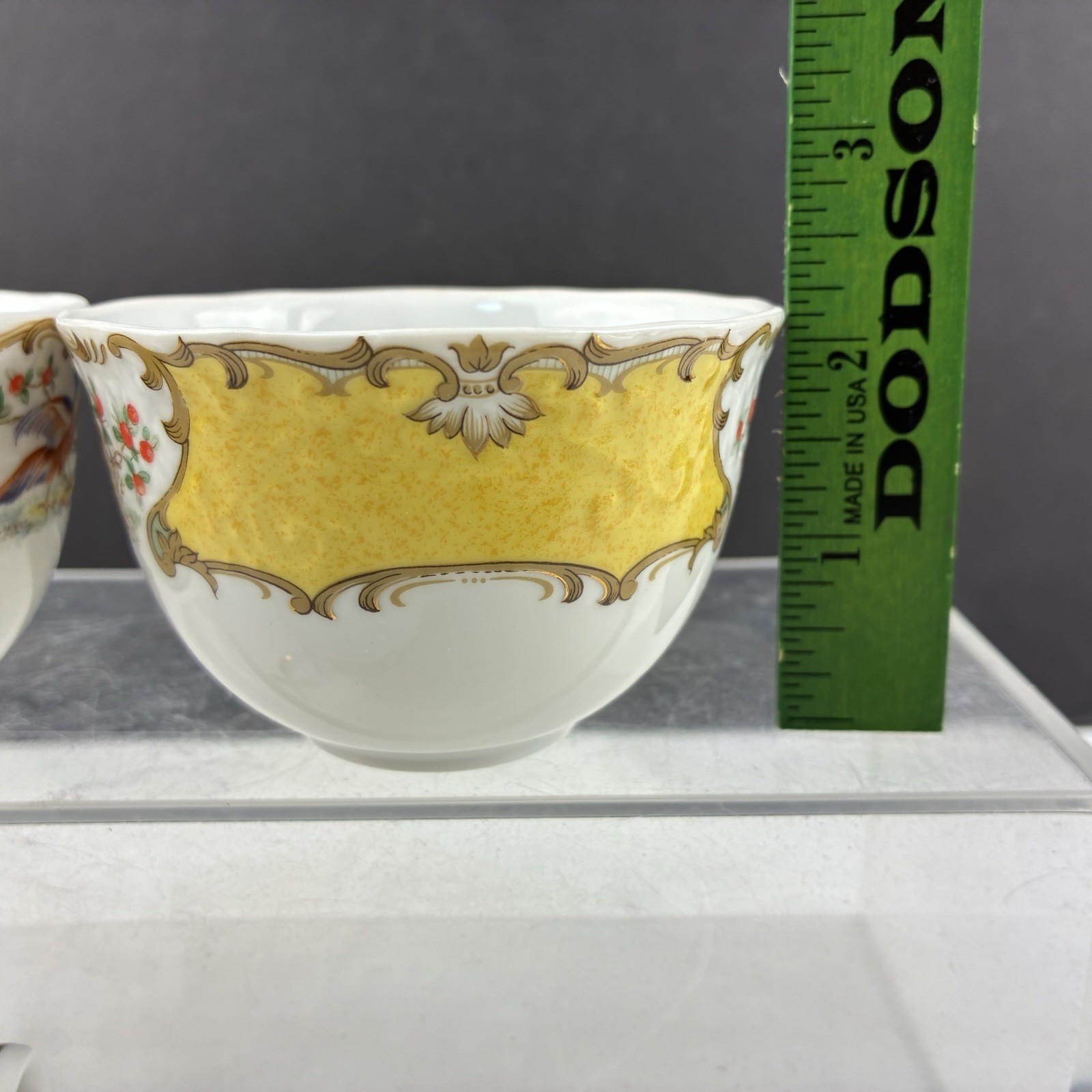 Late 20th Century Decorative Ceramic Cups & Saucers, Preservation Society 7 pcs