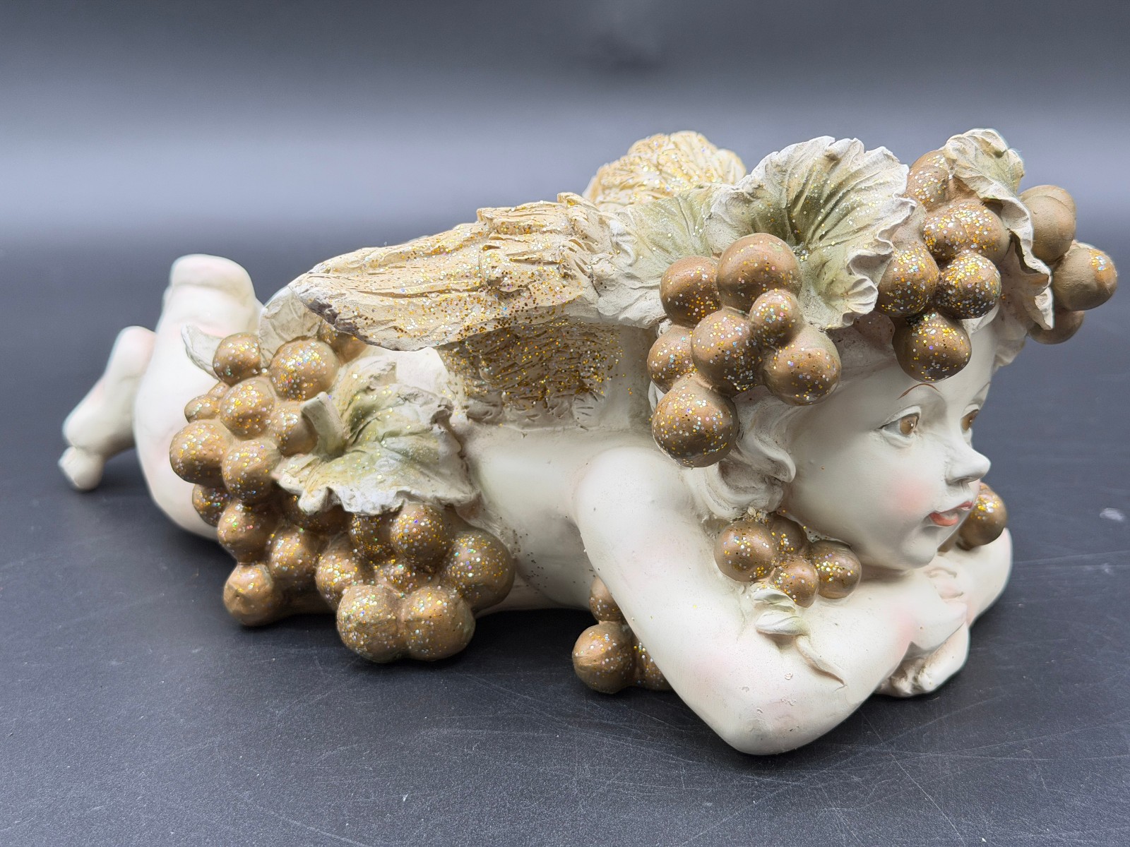 Angel Cherub Resin Angel figurine Beautiful Details and Coloring 12 In