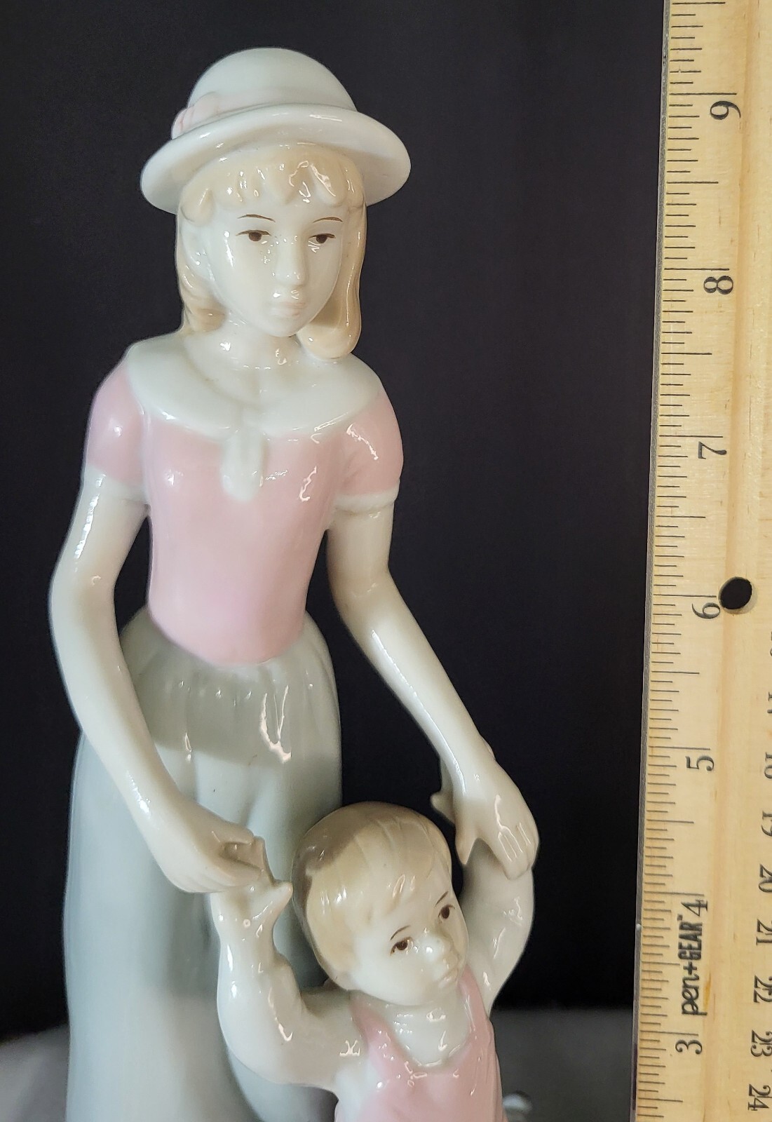 Vintage Mother And Father Figurines with Children Porcelain