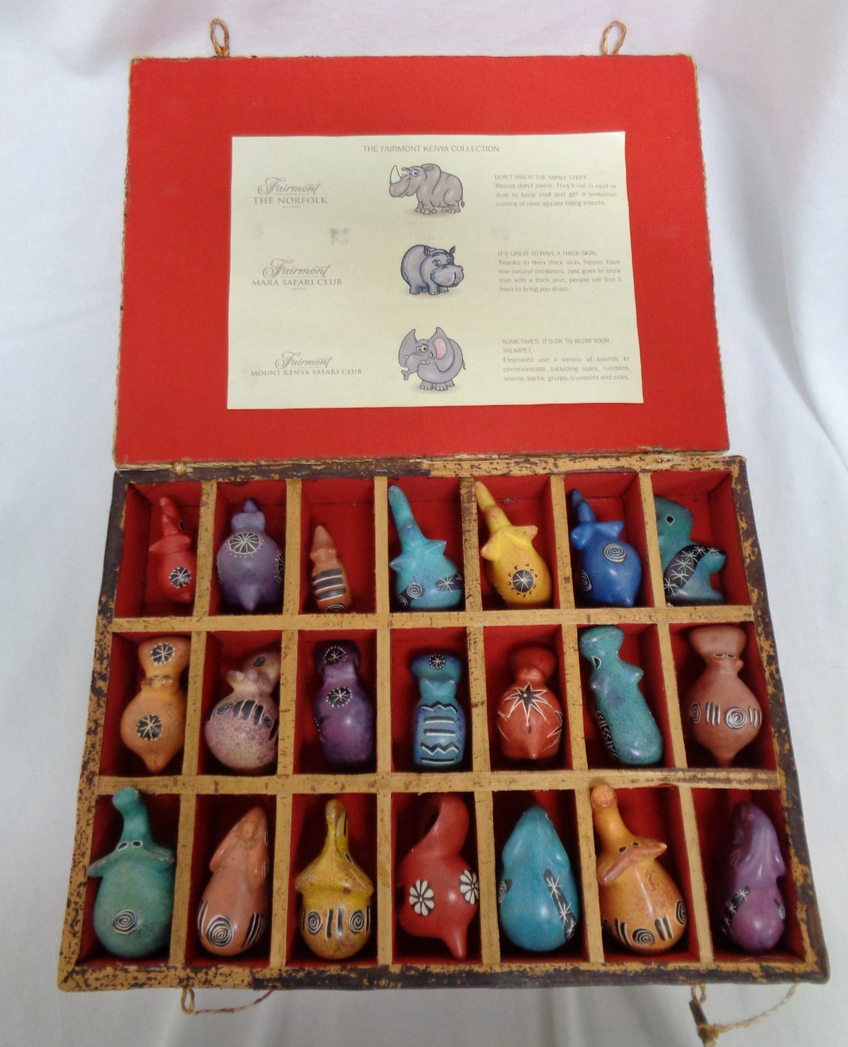 Lot Of 21 Hand Carved Soap Stone Animal Figures – Rhino Hippo Elephant – KENYA