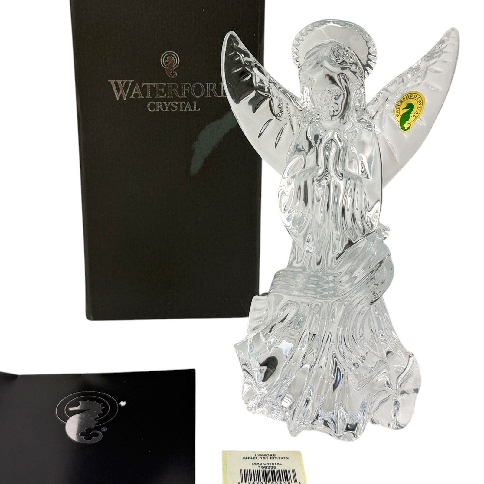 Waterford Crystal LISMORE Angel of Prayer Figurine 1st Edition 7 3/4″ Tall MIB