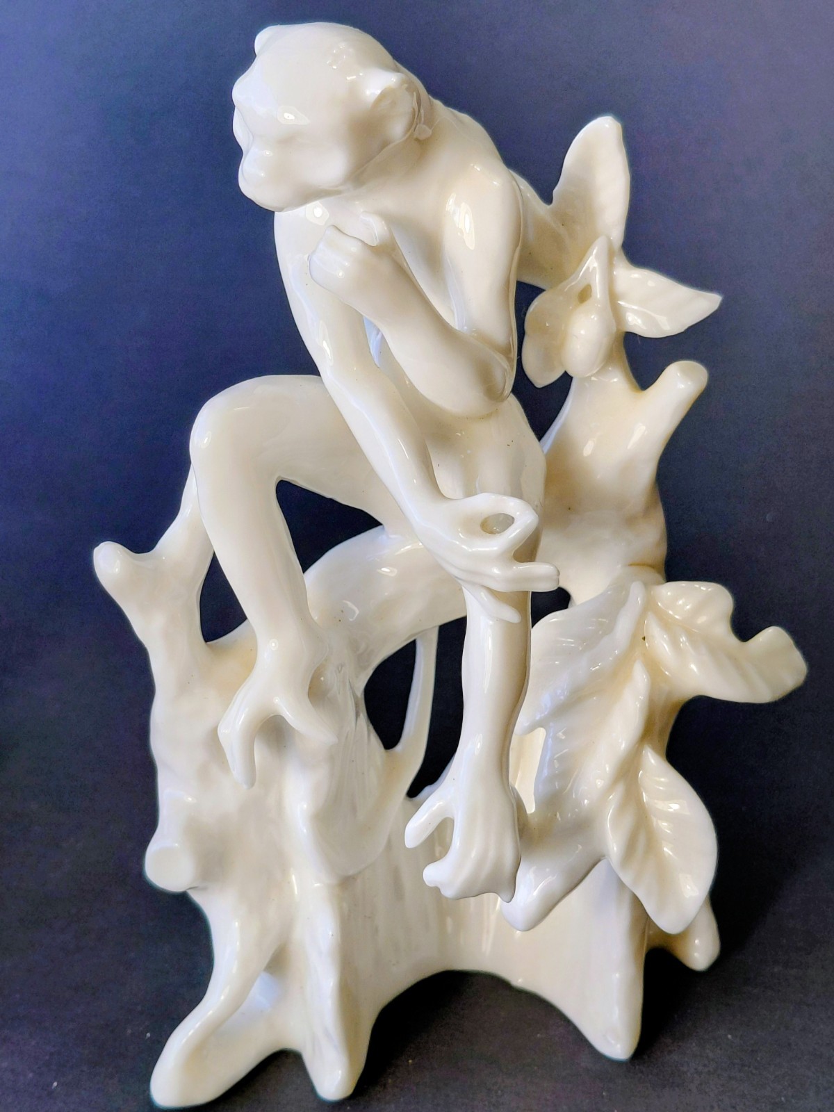 VTG Set MONKEY Figurines. MCM Ardalt Lenwile China. 4.75″T. RARE. Chinoiserie.