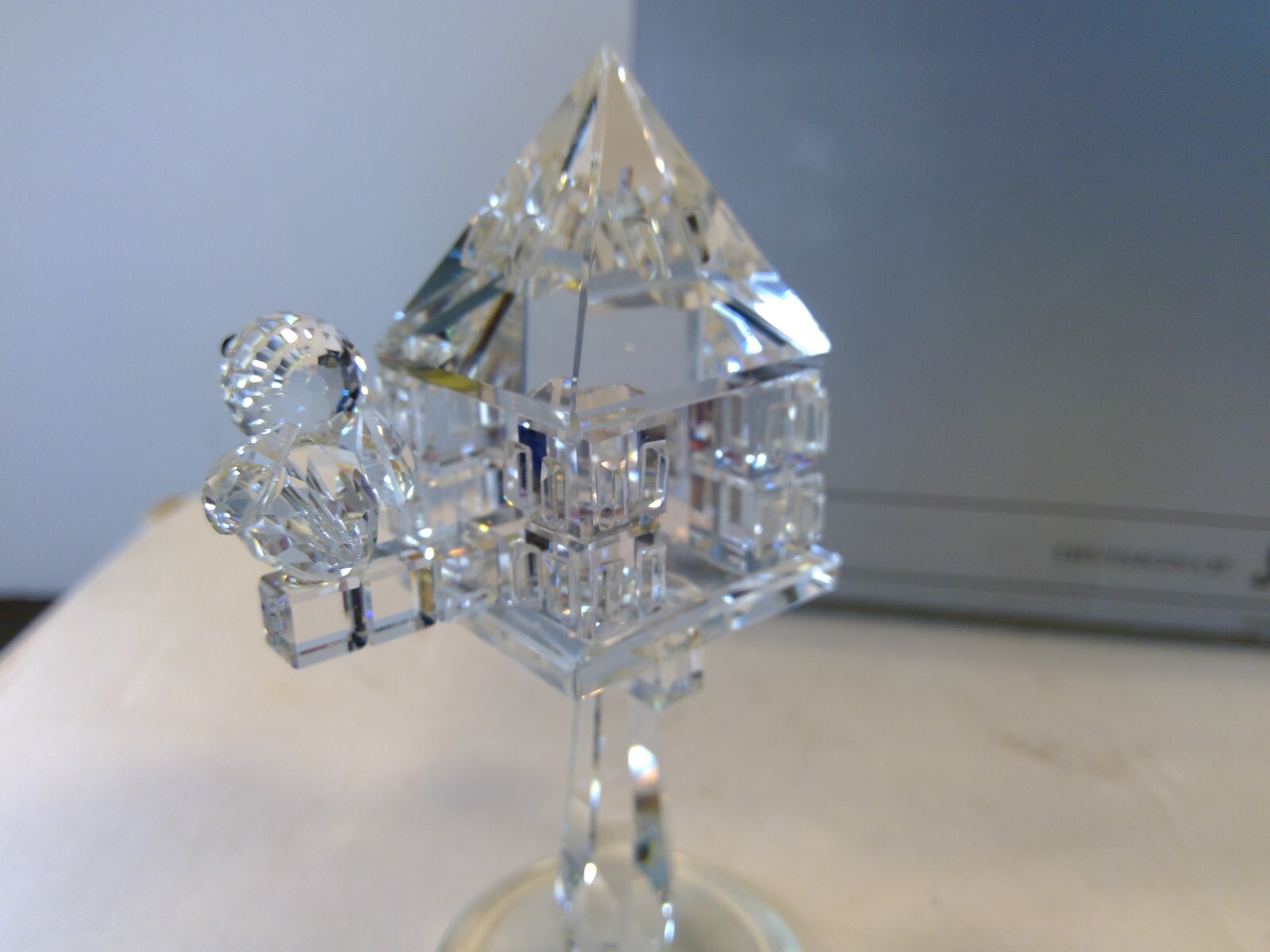 Crystal Symphony Austrian Lead Crystal Bird House Figurine