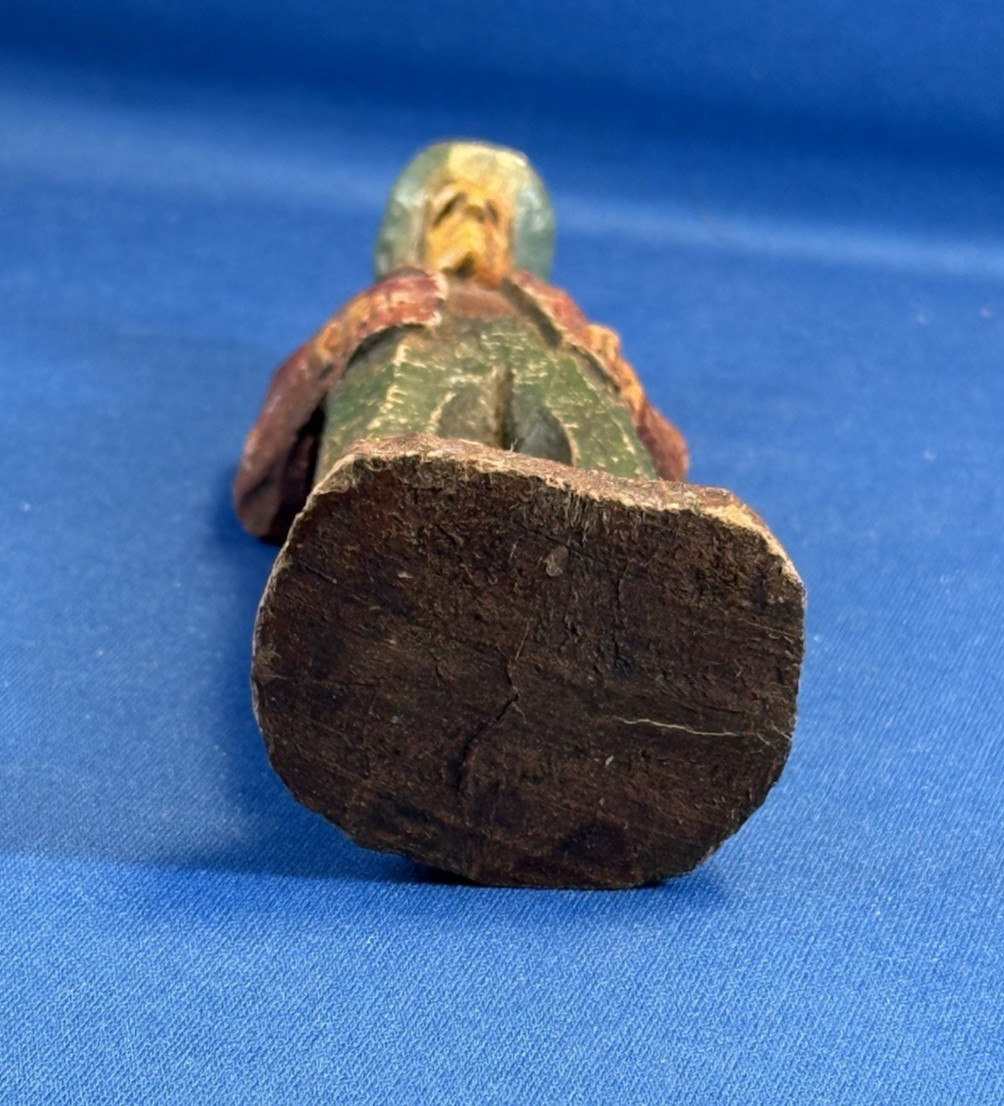 Wood Standing Man Figure Handmade Folk 5.25″