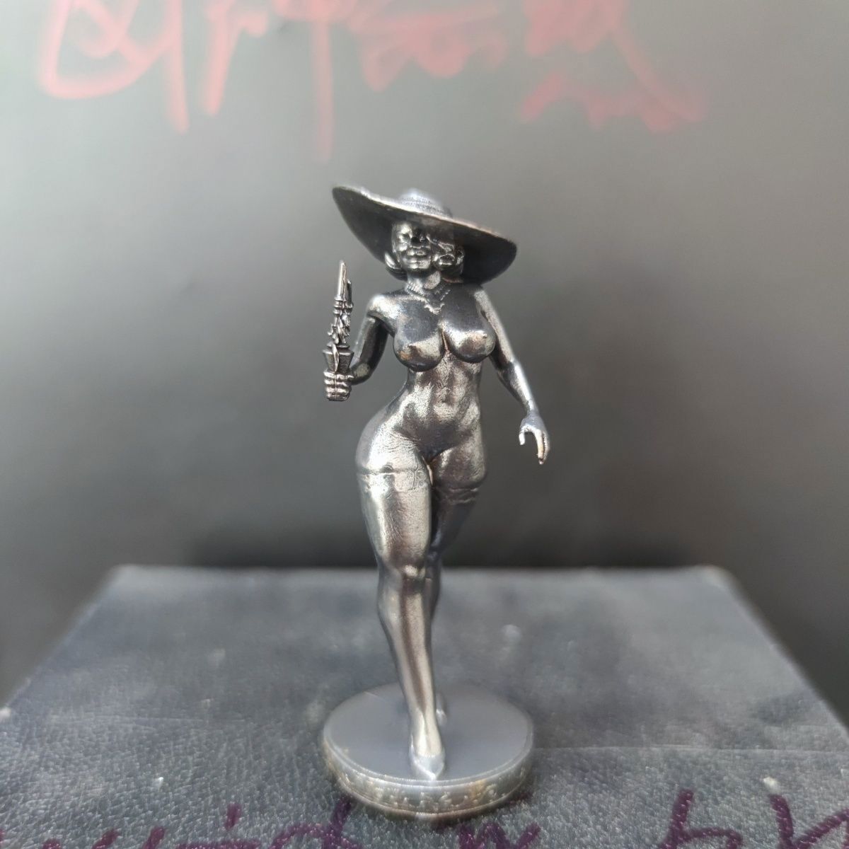 Antique Copper Vintage Noble Lady Female Body Art Temptation Statue Mens Gift