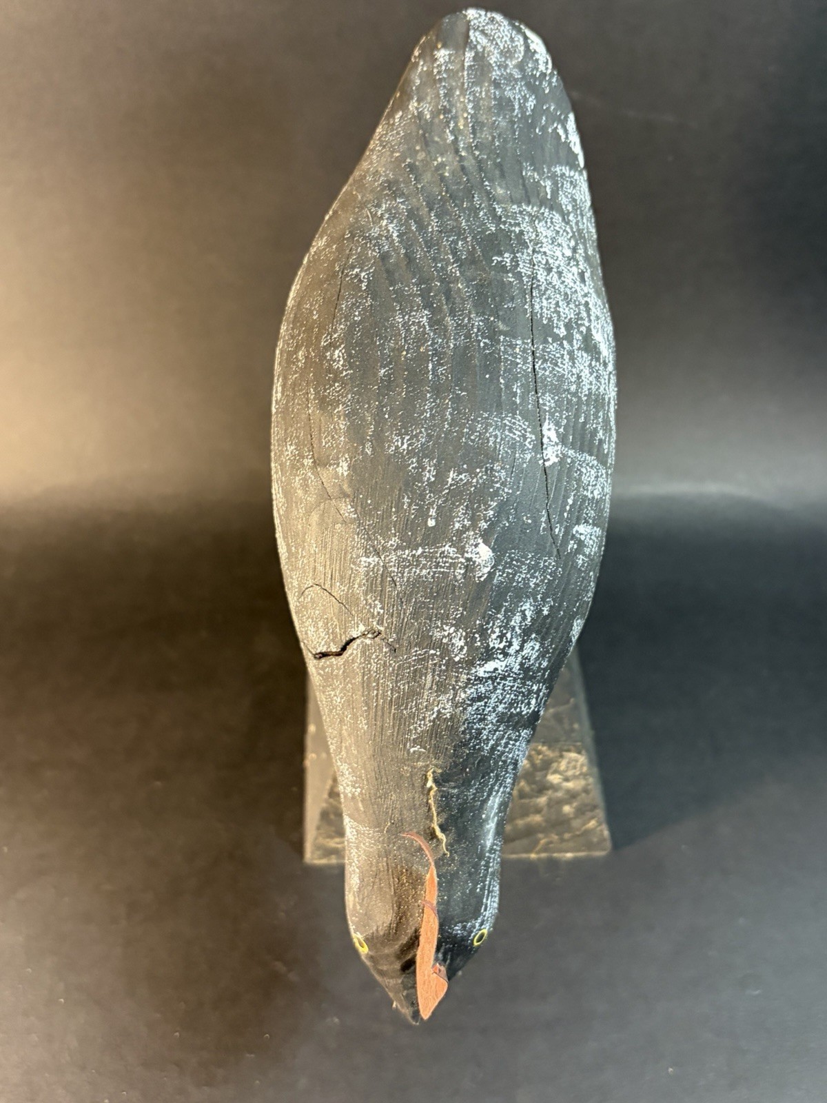 Beautiful Vintage E Pfoutz Carved Wood Rooster With Metal Accents