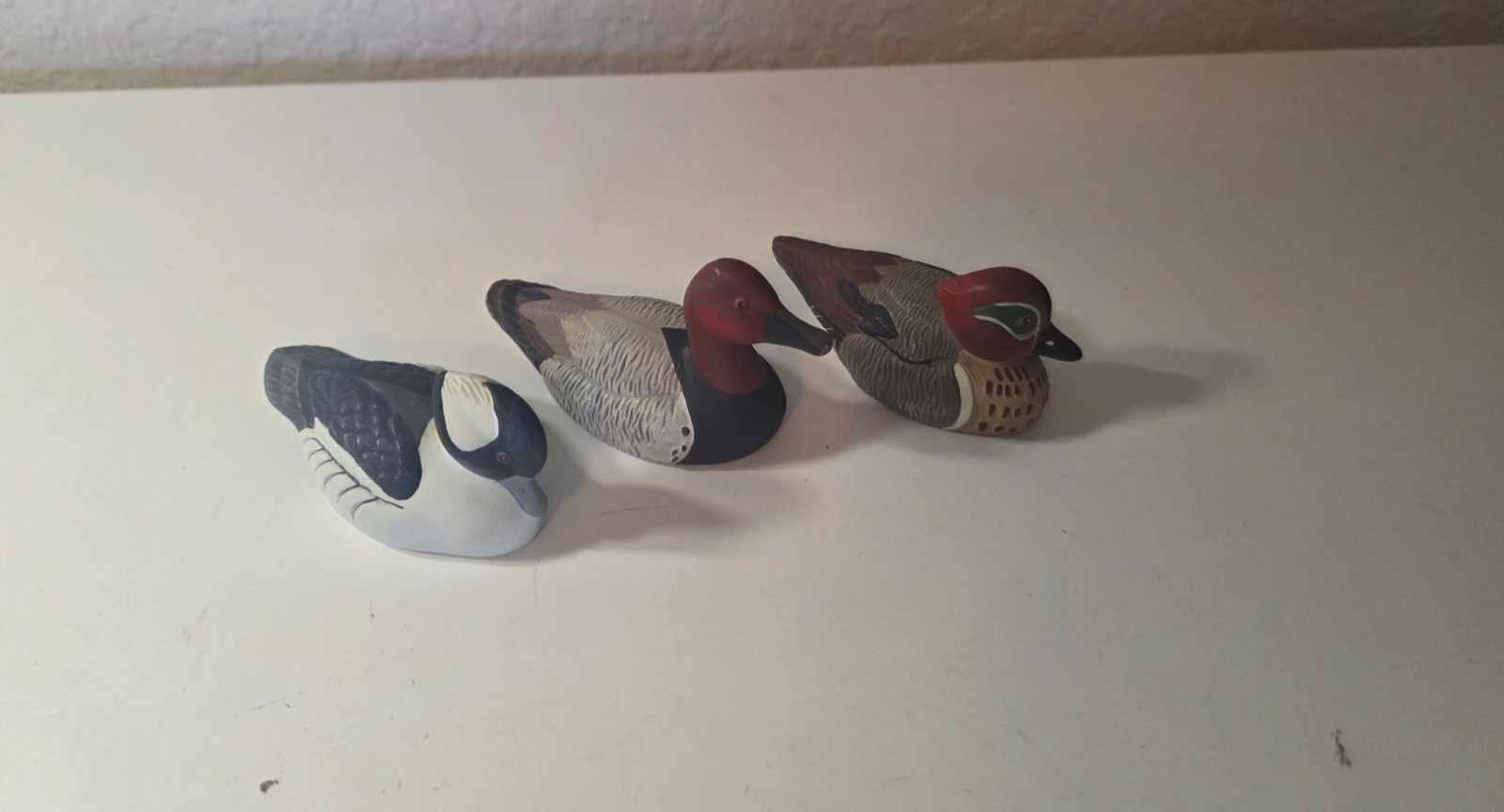 Avon 1984 Lot of 3 collectible duck figurines Bufflehead Canvas Back Green Wing
