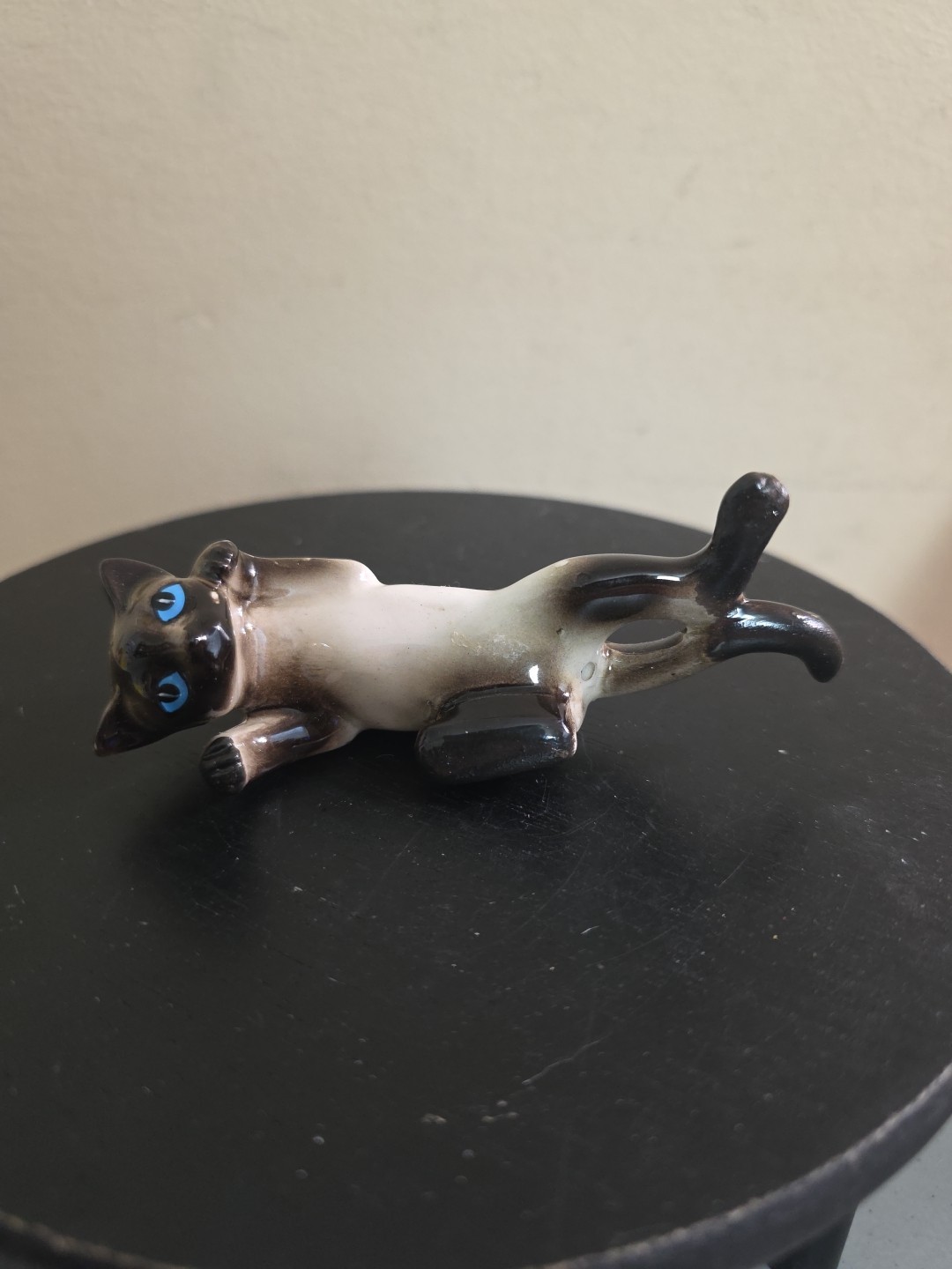 Vintage Ceramic Climbing Siamese Cat 3003 Atlas Made In Japan In Fish Bowl Box