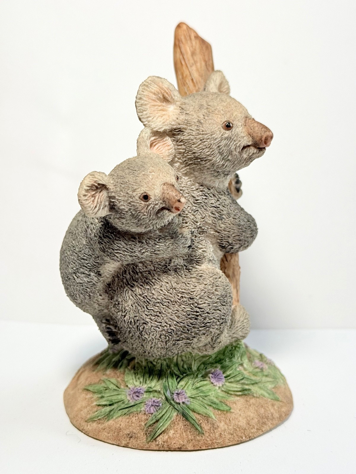 Charmstone Koala Mama Baby Cold Cast Marble Earl Sherwan Stamp USA VTG 80s