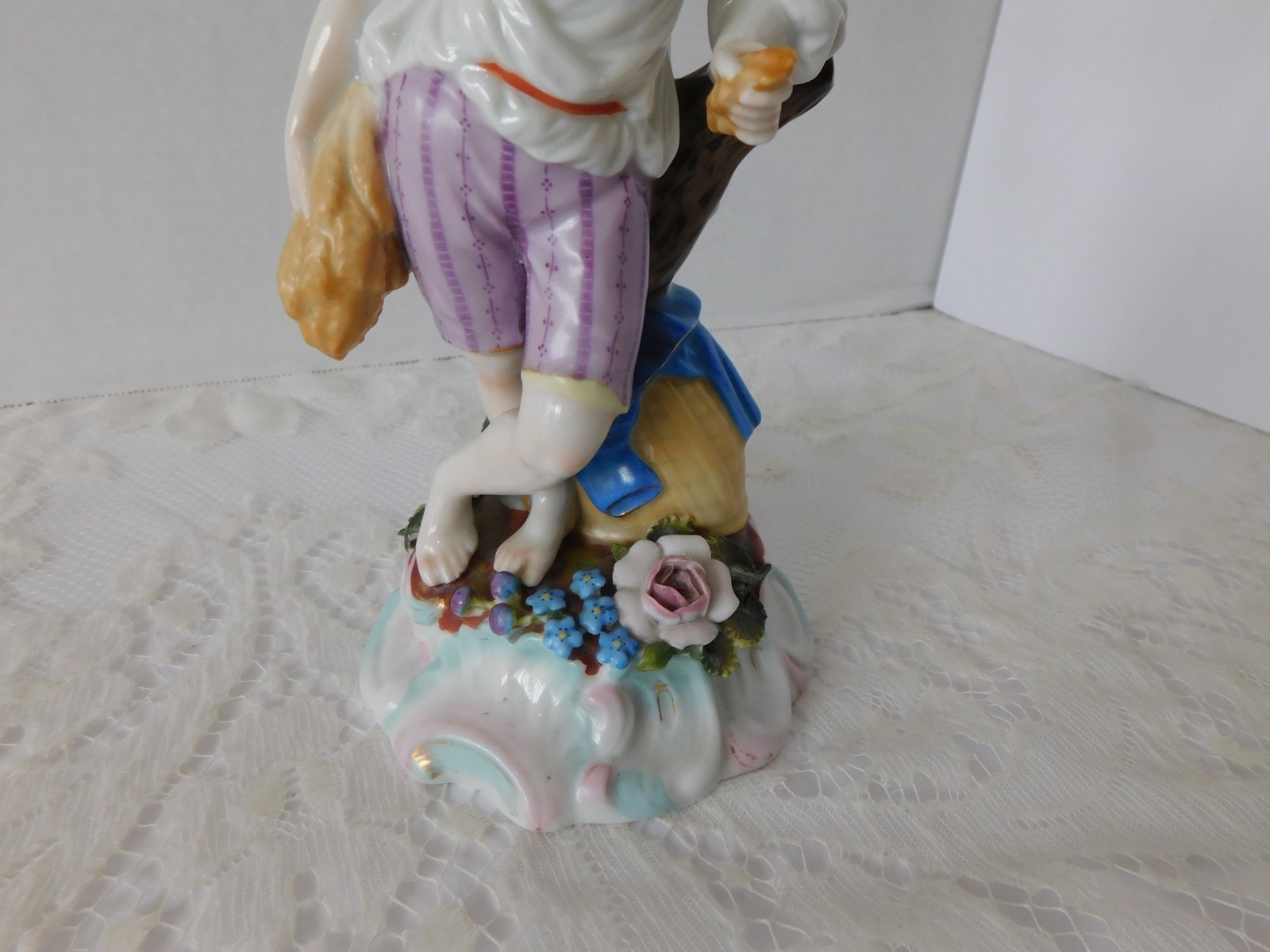 ANTIQUE HELENA WOLFSOHN DRESDEN FIGURAL CANDELABRA / CANDLESTICKS – GERMANY