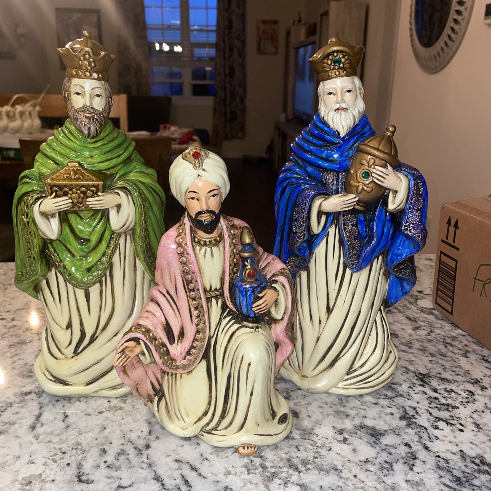 Vintage Josef Originals Large 13” Three Wise Men Figurines