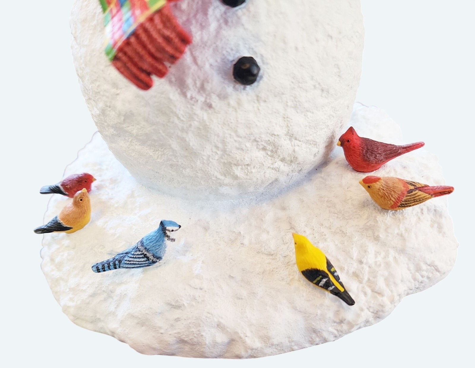 Lenox Feathered Friends Snowman Figurine Birds & Plaid Scarf – 1997 w Box