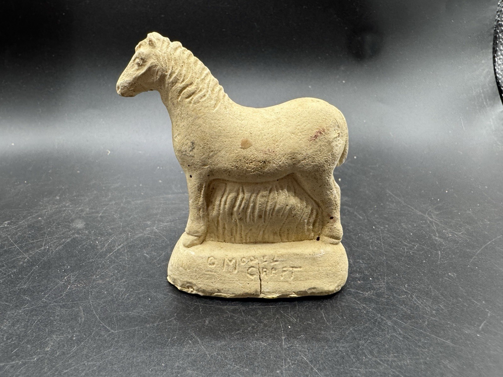 Vintage Model Craft Plaster Chalkware Horse Figurine Kay Stanley Mold Craft 3.5″