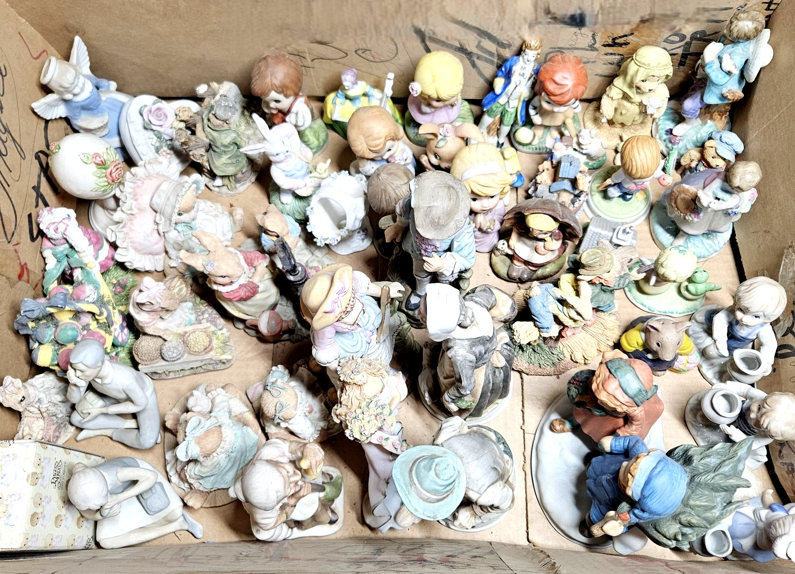 Vintage 50+ Mixed Collectible Figurines Lot Miniatures People Animals 3-6 Inch