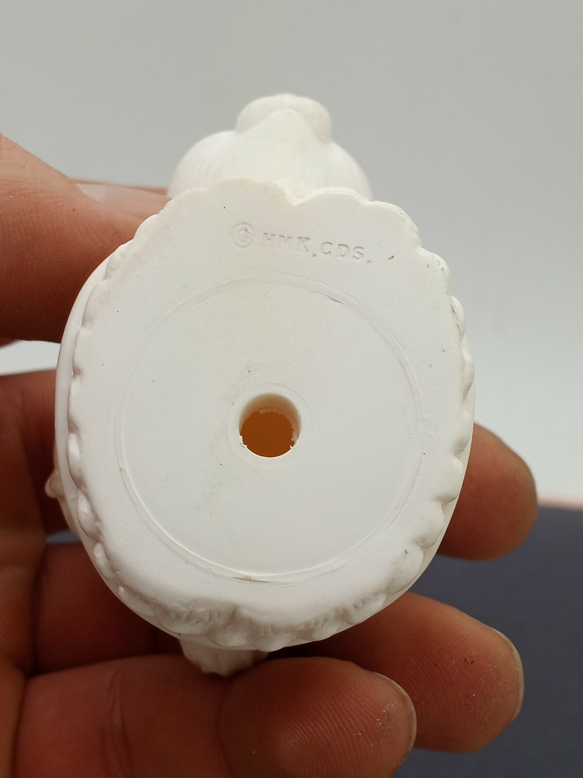 Vintage White Bunny Rabbit ( Egg Holder?) Plastic Figurine Hmk Cds Easter Decor