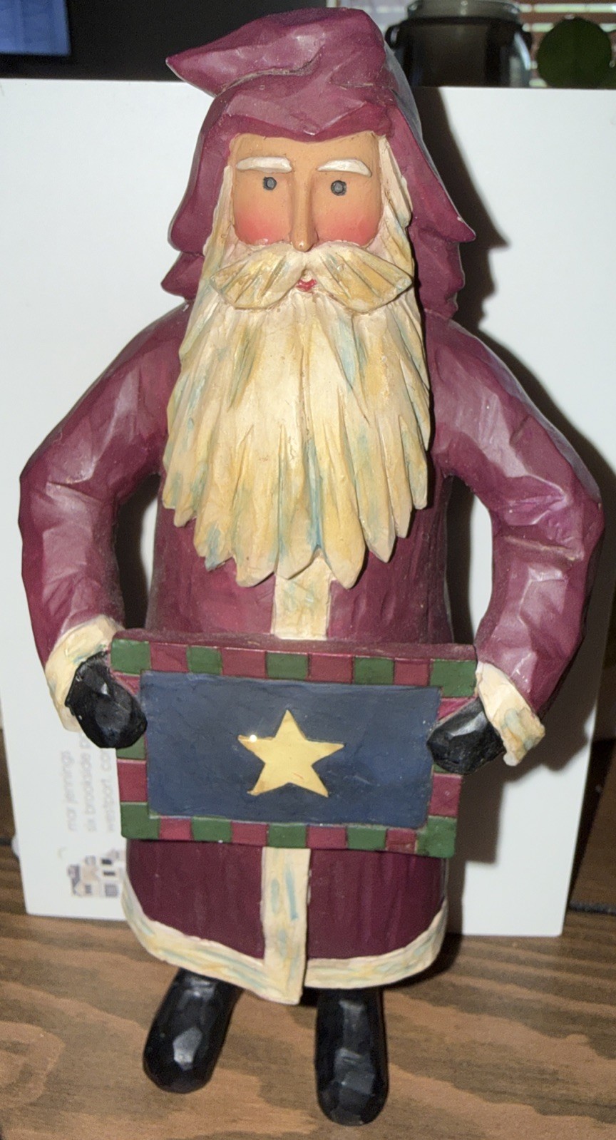 Vintage Classic Santa Claus Resin Figure Teresa Kogut Hand Painted
