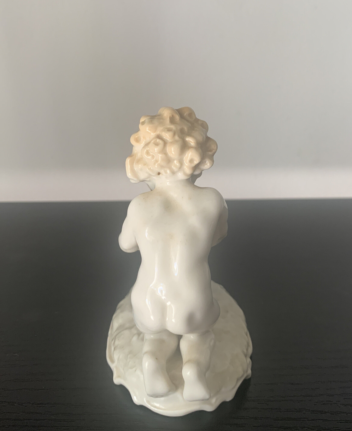 K Tutter Hutschenreuther Selb Germany Figurine Cherub Deer Fawn Signed Germany