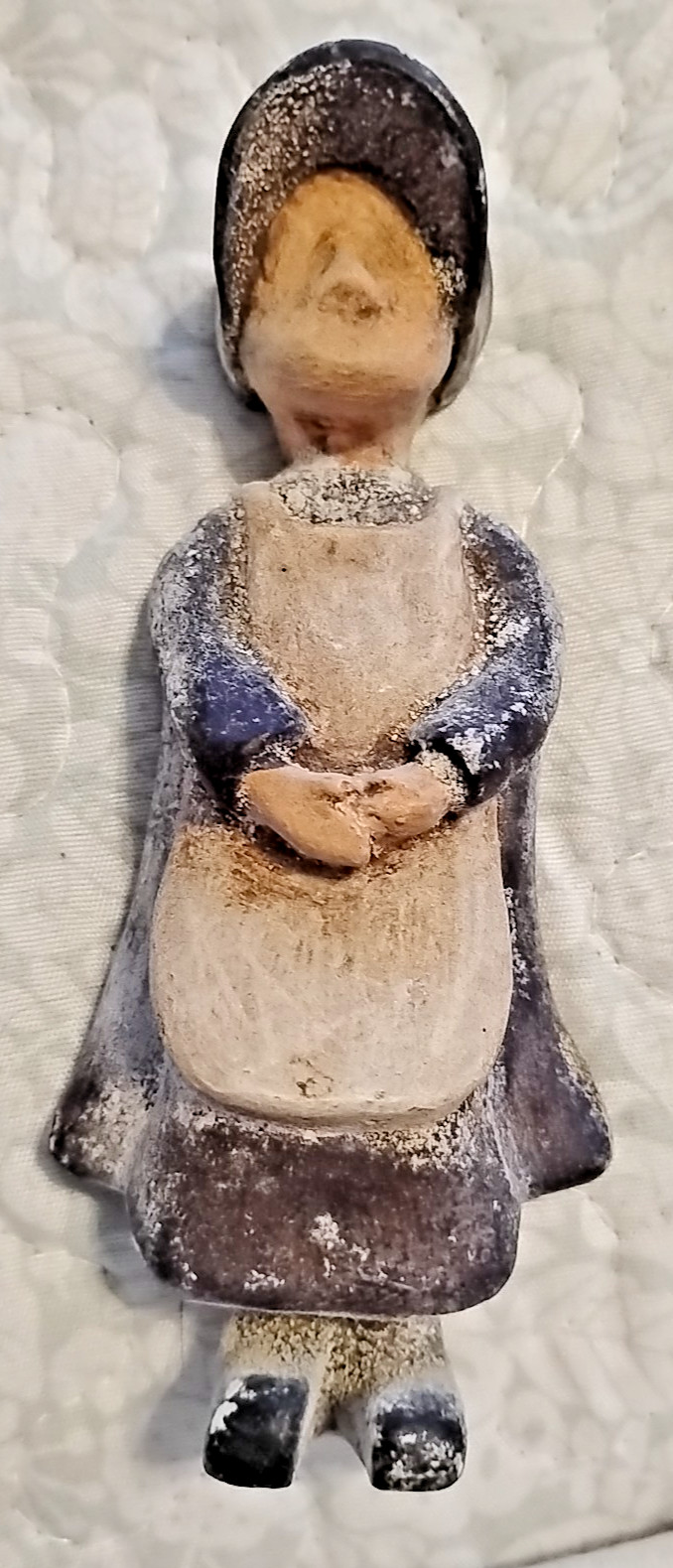Two Decorative Handmade/Painted Figures Folk Art Wall Hangings or Standing 3″