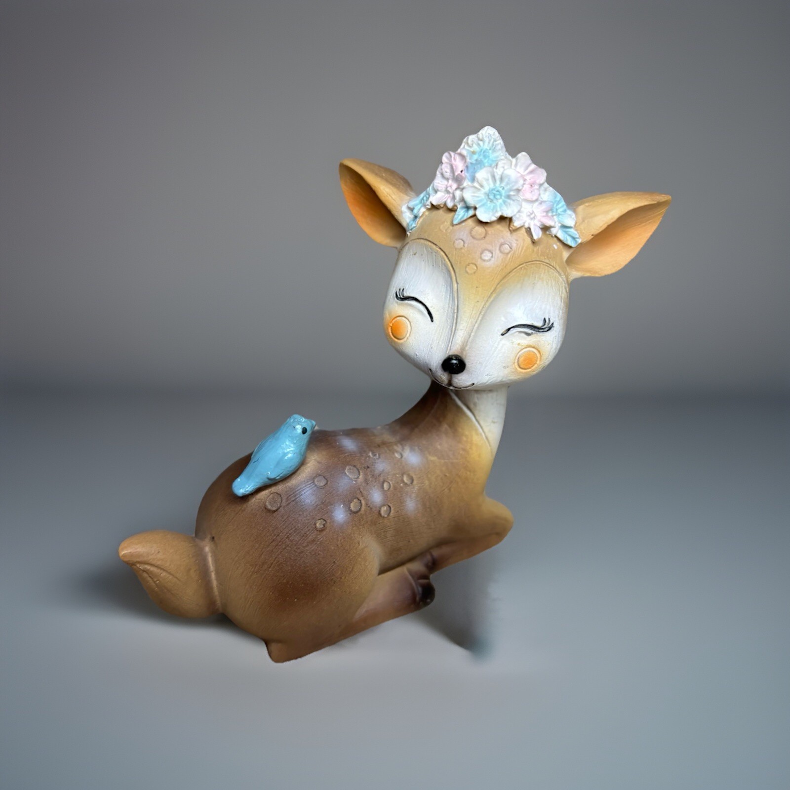 Deer Figurines Woodland Animal Doe Fawn Decor Home Adorable Set Of 3