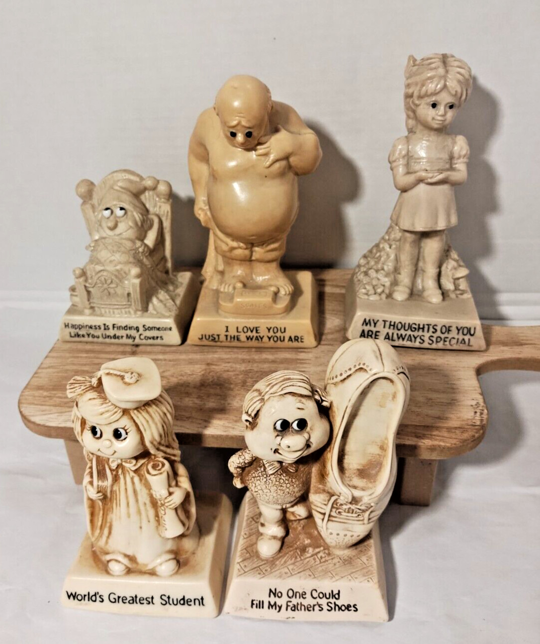 Vintage Russ Wallace Berrie Love Figurines Set of 5 1970s