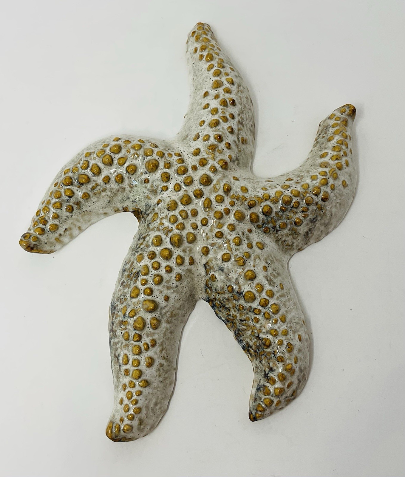 Vintage Ceramic Starfish Wall Plaque Beach Coastal Island Ocean Decor 9″ x 7″