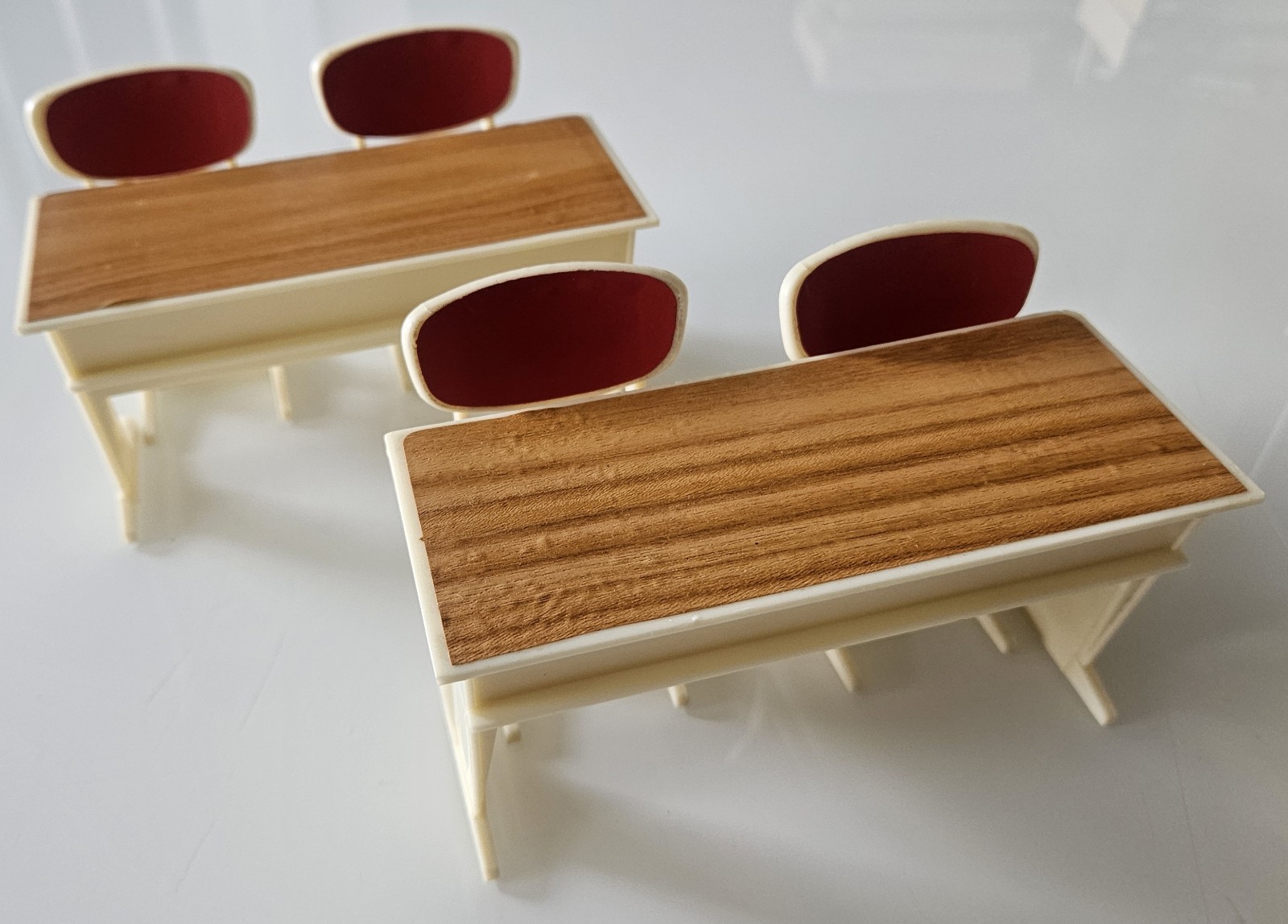 Vintage Kunstlerschunz West Germany Dollhouse Classroom Furniture Set 1960s