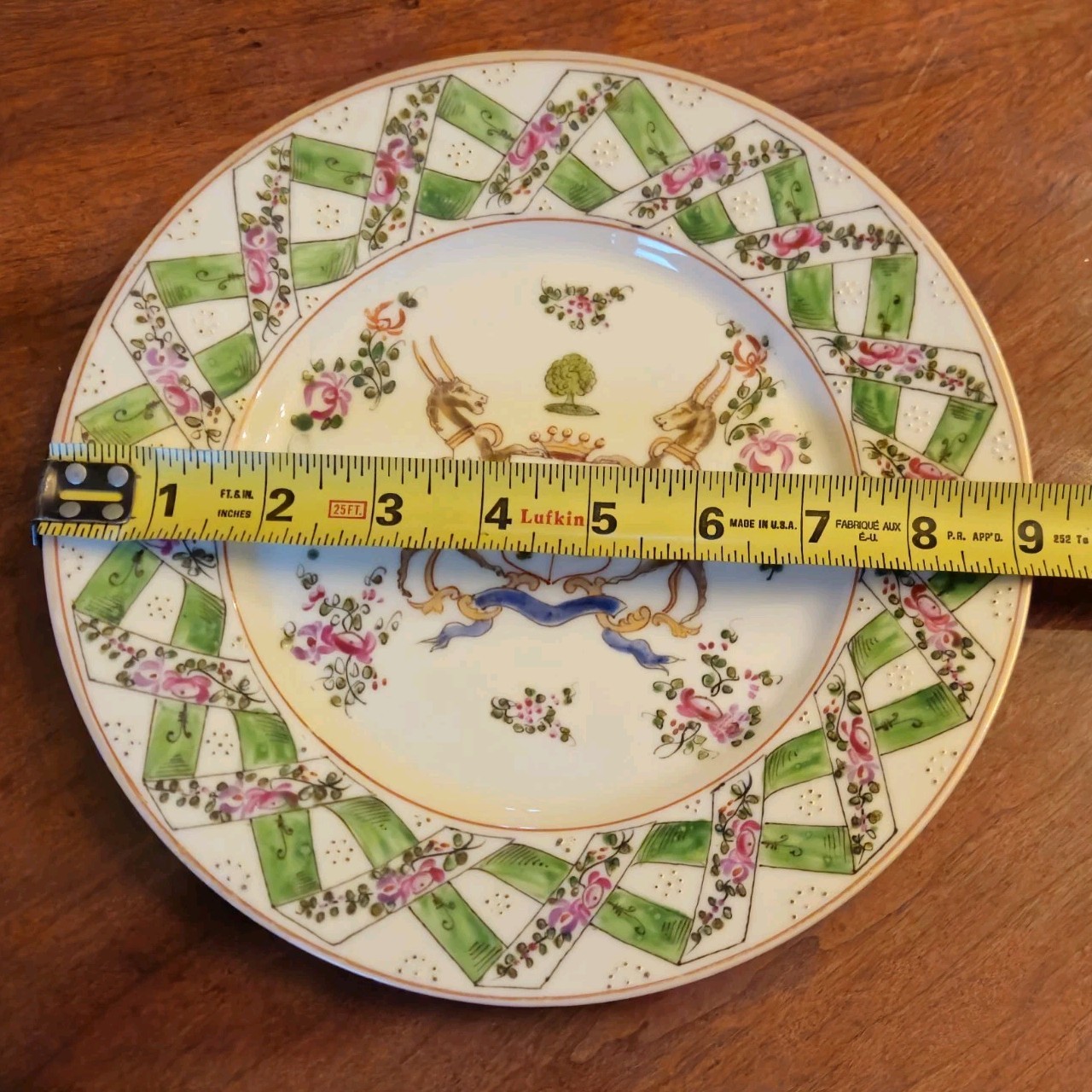 RARE Pattern Armorial Edme Samson Signed Plate 1800s