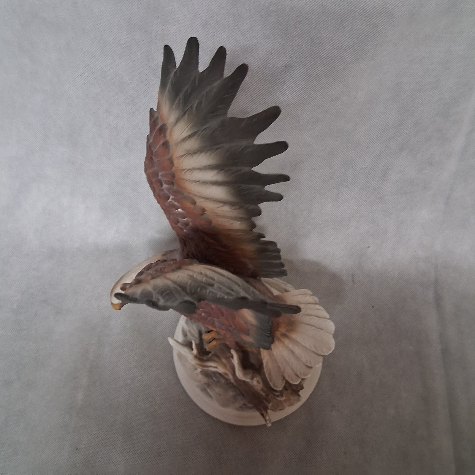 Masterpiece Homco 11 1/2″ Bald Eagle Hand Painted Porcelain Figurine Statue CHIP