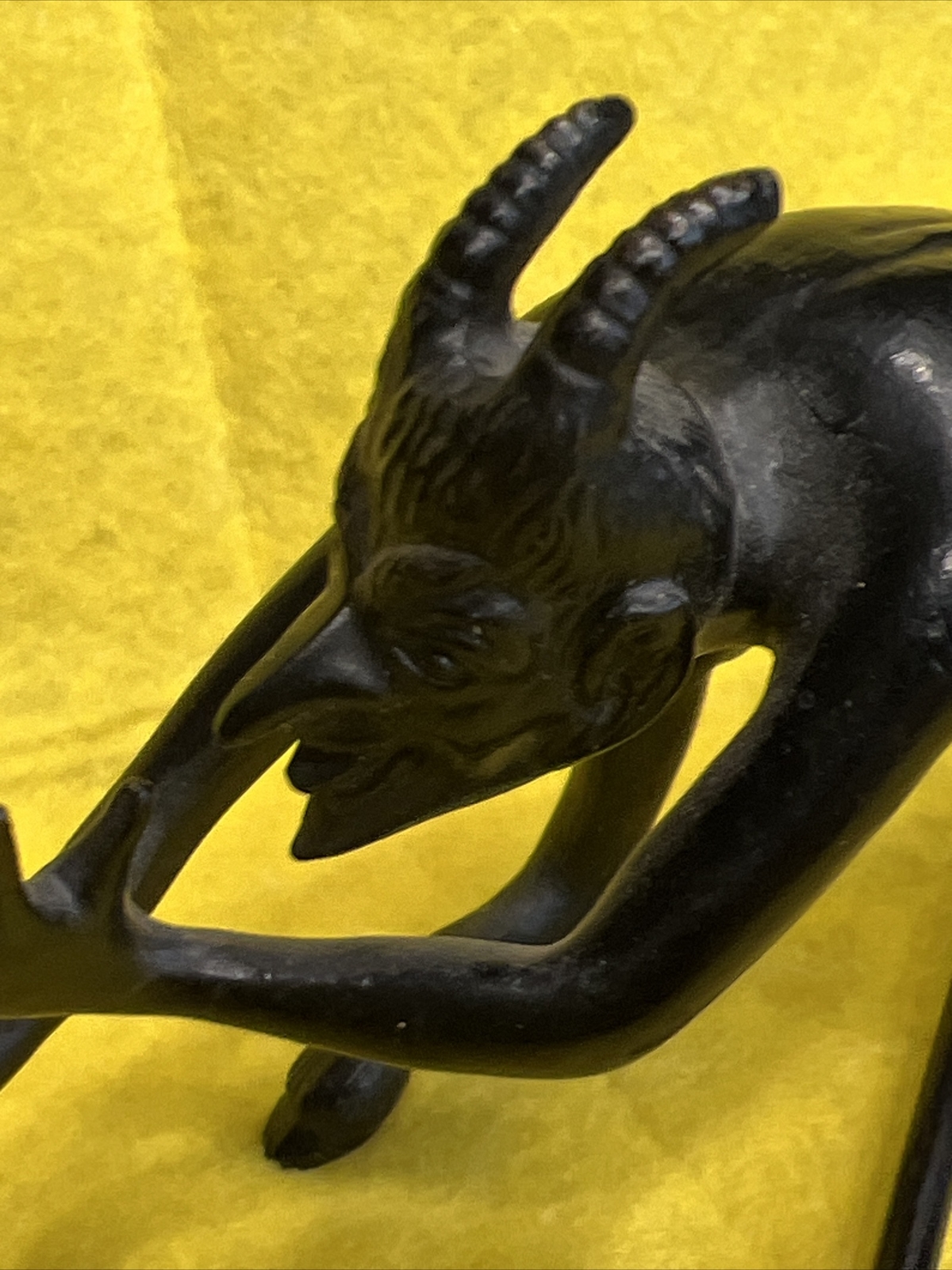 Soviet Russian Kasli Cast Iron Metal Mephistopheles Devil Figurine big
